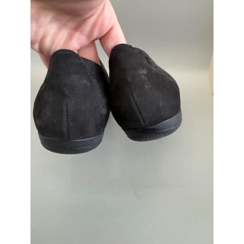 Gabor Suede Perforated Flats Sneakers US Size 10 (UK-7.5) Black Minimalistic - Picture 4 of 7
